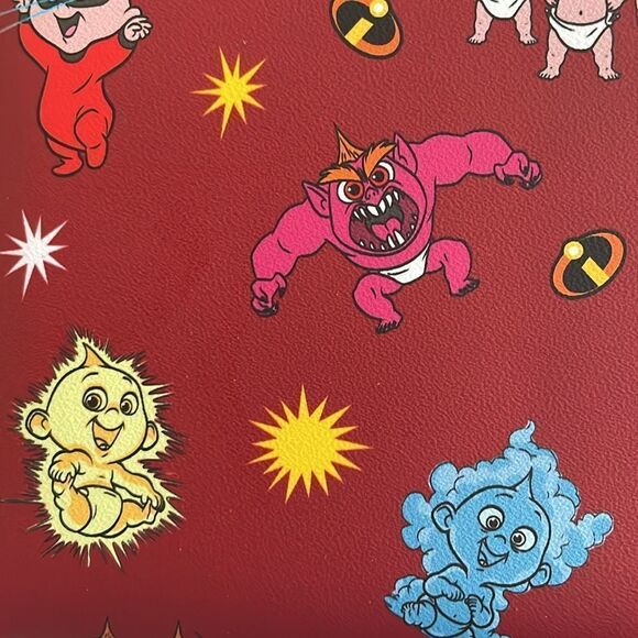 Pixar incredibles Brand new jack jack hard tag red loungefly faux leather wallet - Picture 9 of 14